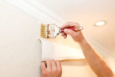 Pose de papier peint à Soleilhas — revêtements muraux et toiles de verre